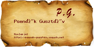 Psenák Gusztáv névjegykártya