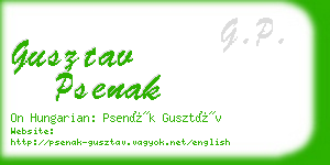 gusztav psenak business card